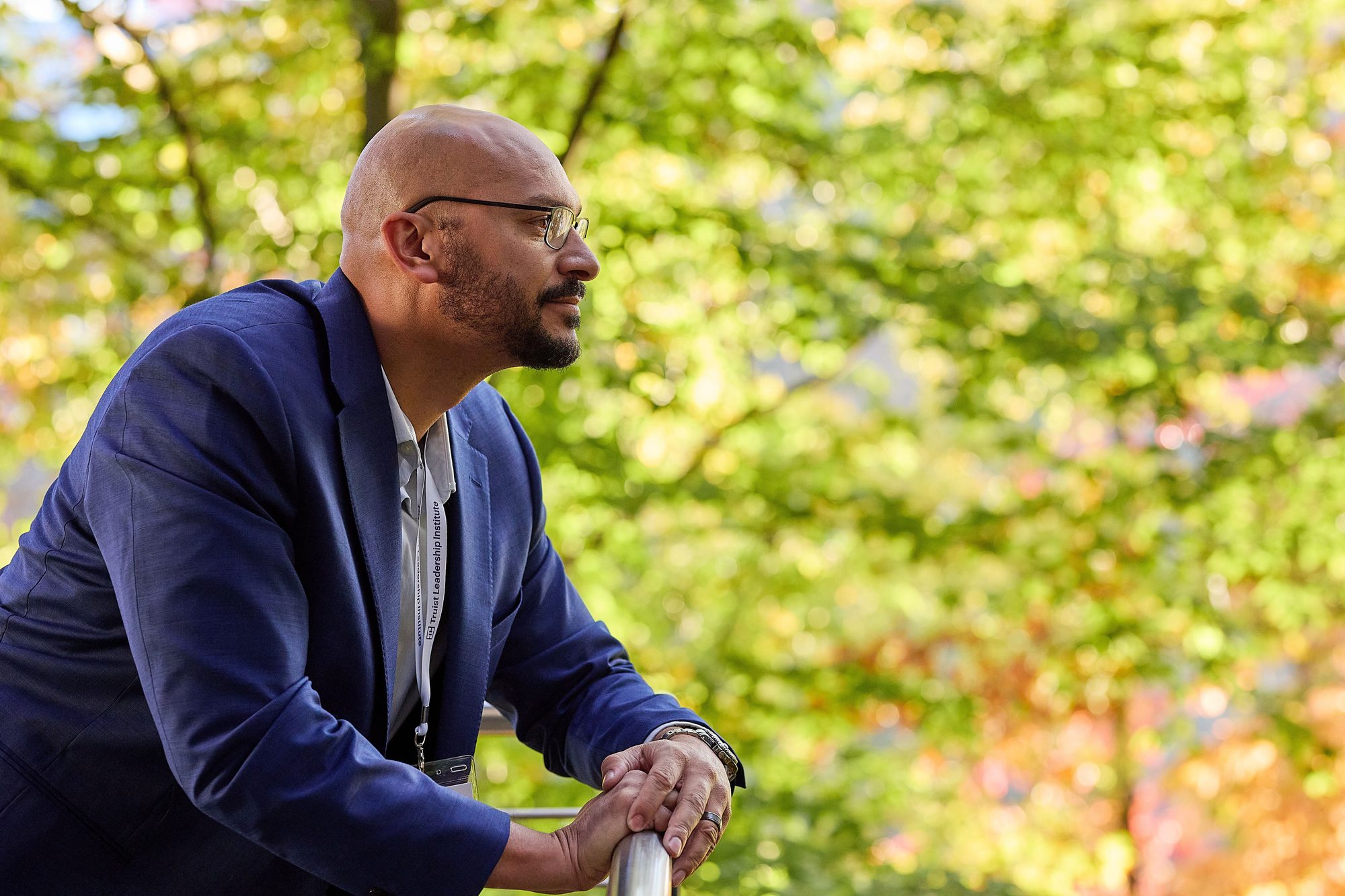 Miles Greer portrait — pensive outdoor shot